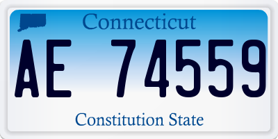 CT license plate AE74559