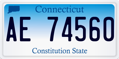 CT license plate AE74560
