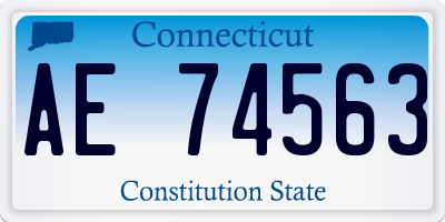 CT license plate AE74563