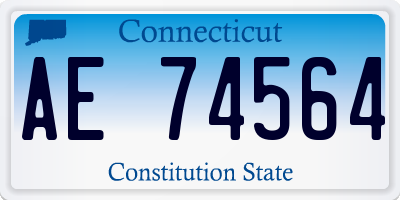 CT license plate AE74564