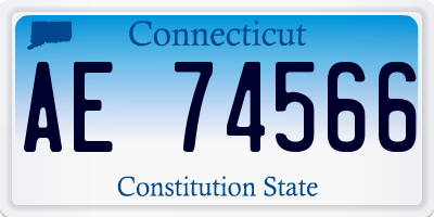 CT license plate AE74566