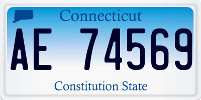 CT license plate AE74569