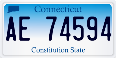 CT license plate AE74594
