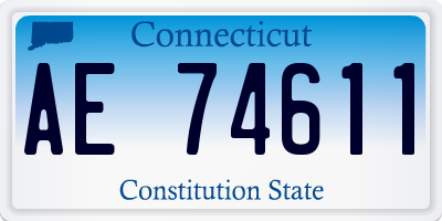 CT license plate AE74611