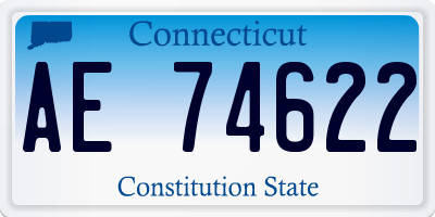 CT license plate AE74622