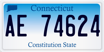 CT license plate AE74624