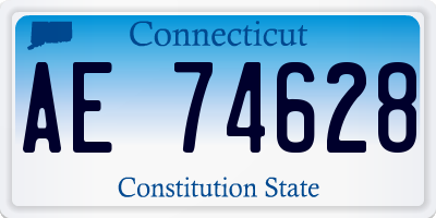 CT license plate AE74628