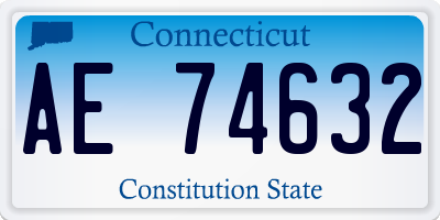 CT license plate AE74632