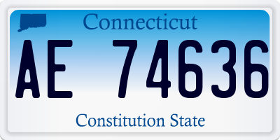 CT license plate AE74636
