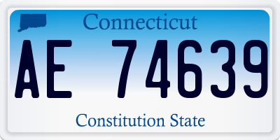 CT license plate AE74639