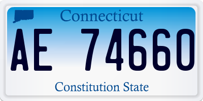 CT license plate AE74660