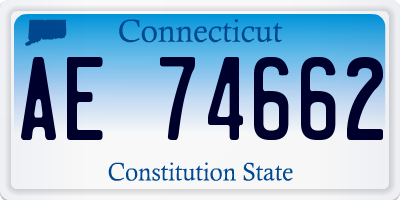 CT license plate AE74662