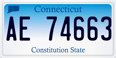 CT license plate AE74663