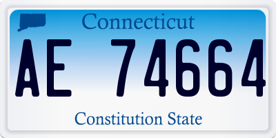CT license plate AE74664