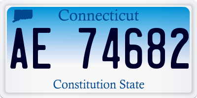 CT license plate AE74682
