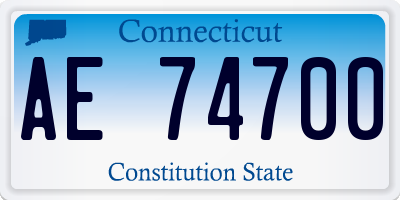 CT license plate AE74700