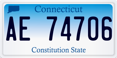 CT license plate AE74706