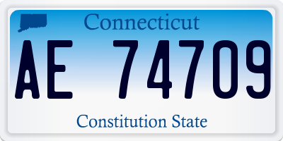CT license plate AE74709
