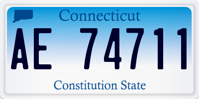 CT license plate AE74711