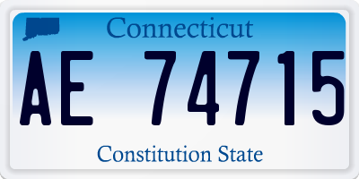 CT license plate AE74715