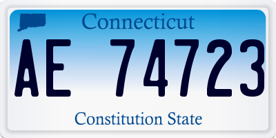 CT license plate AE74723