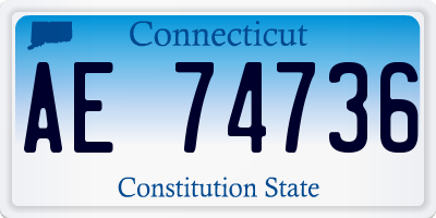 CT license plate AE74736