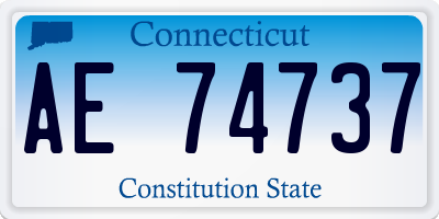 CT license plate AE74737