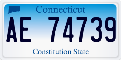 CT license plate AE74739