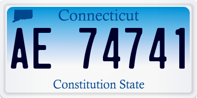 CT license plate AE74741