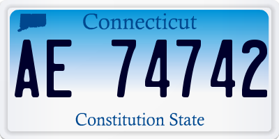 CT license plate AE74742