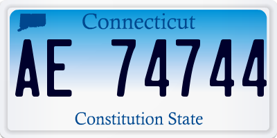 CT license plate AE74744