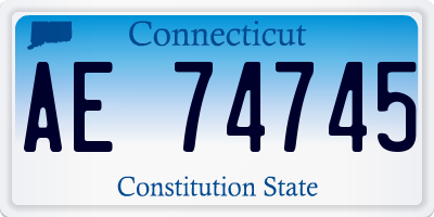 CT license plate AE74745