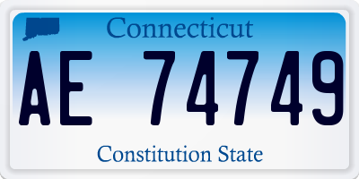 CT license plate AE74749