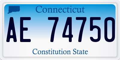 CT license plate AE74750