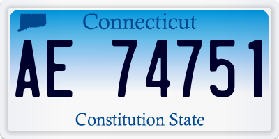 CT license plate AE74751
