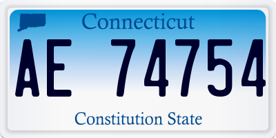 CT license plate AE74754
