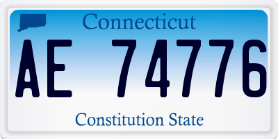 CT license plate AE74776