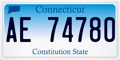 CT license plate AE74780