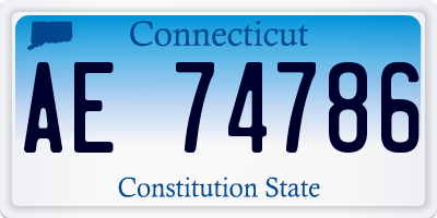 CT license plate AE74786