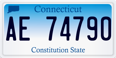 CT license plate AE74790