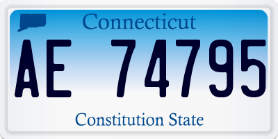 CT license plate AE74795