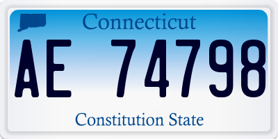 CT license plate AE74798
