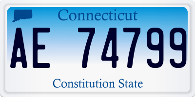 CT license plate AE74799