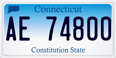 CT license plate AE74800