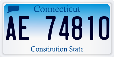 CT license plate AE74810