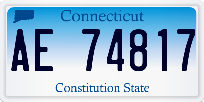 CT license plate AE74817