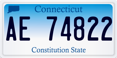 CT license plate AE74822