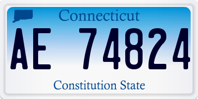 CT license plate AE74824