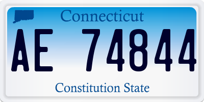CT license plate AE74844