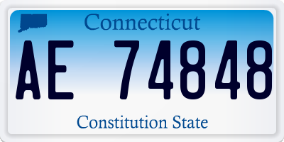 CT license plate AE74848
